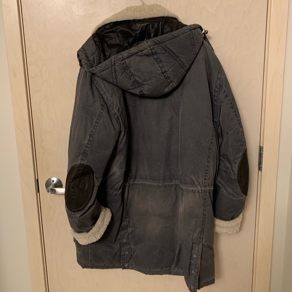 Rainforest ThermoLuxe Real Shearling Trim Daviston Coat Jacket - Black - Size XL - Picture 8 of 10